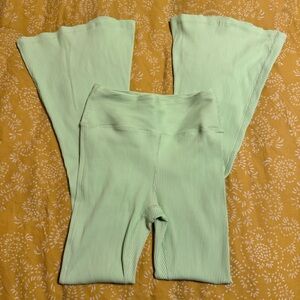 Year of Ours Light Green Ribbed Pants